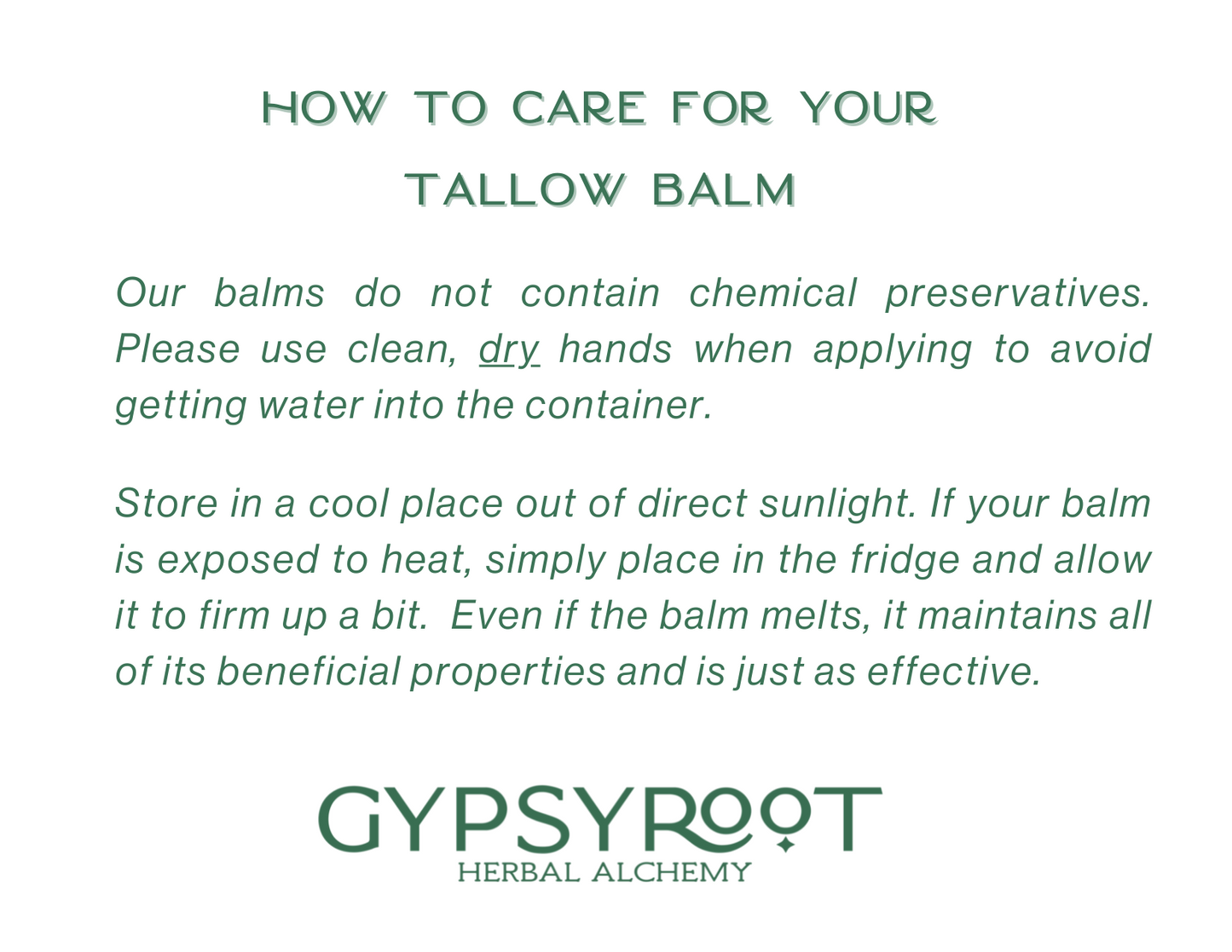 Healing Tallow Face Balm